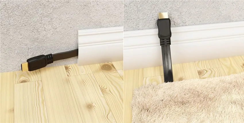 GOOBAY καλώδιο HDMI 2.0 61280, Ethernet flat, 4K/60Hz 18 Gbps, 3m, μαύρο — εικόνα 2