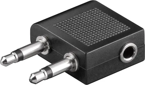 GOOBAY αντάπτορας 2x 3.5mm 2-pin σε 3.5 mm 3-pin 61004, μαύρο