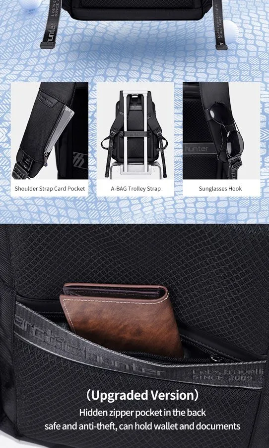 ARCTIC HUNTER τσάντα πλάτης B00492-1 με θήκη laptop 15.6", 22L, μαύρη — εικόνα 8