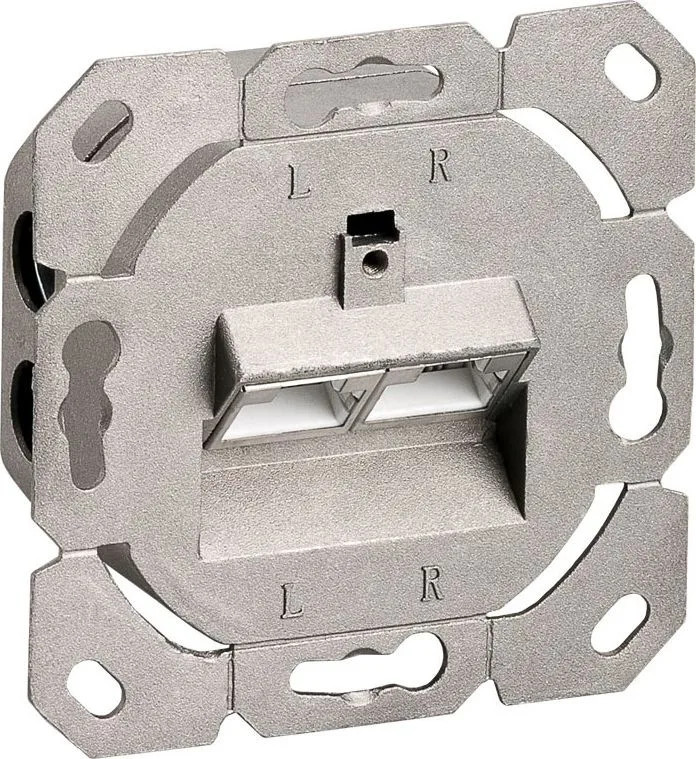 GOOBAY επιτοίχια πρίζα CAT 6a 68572, 2x RJ45, 80x80mm, λευκή — εικόνα 3