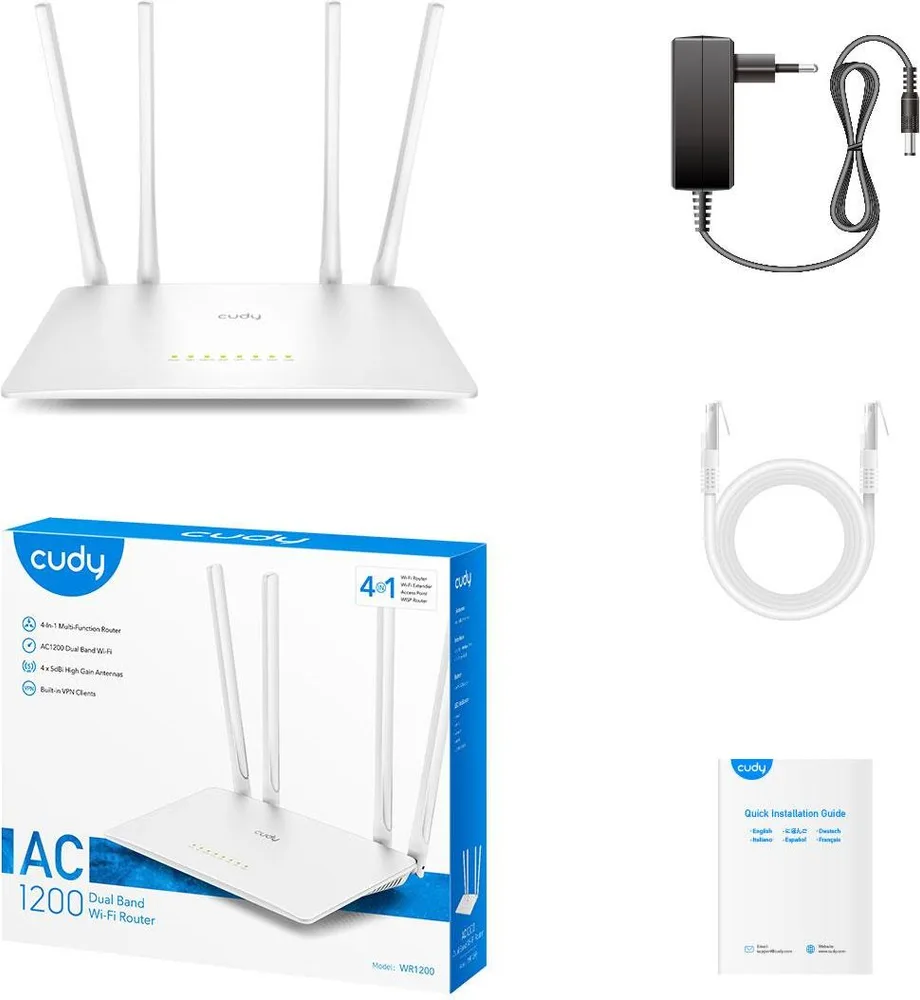 Cudy WR1200 AC1200 Wi-Fi Router, Dual Band, Mimo — εικόνα 4