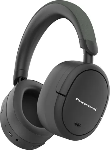 POWERTECH headphones PT-1462, ενσύρματα & ασύρματα, ANC & ENC, 40mm, 300mAh, μαύρα