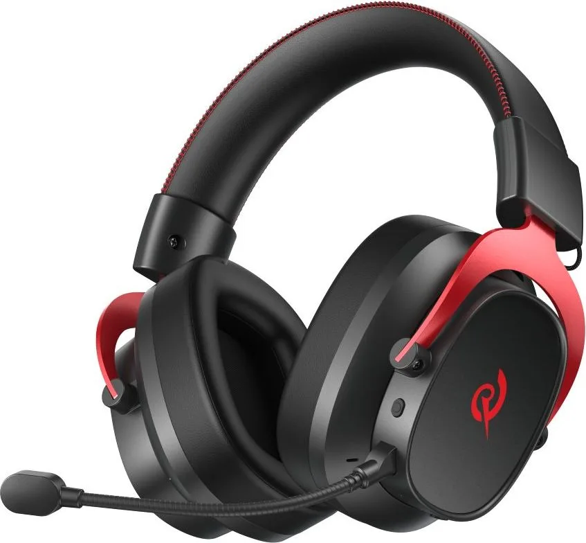QCY Heroad VT200 Pro Tri-mode Red Wired/Wireless/BT Gaming Headset 53mm Metal Headband PS4/PS5/PC — εικόνα 4