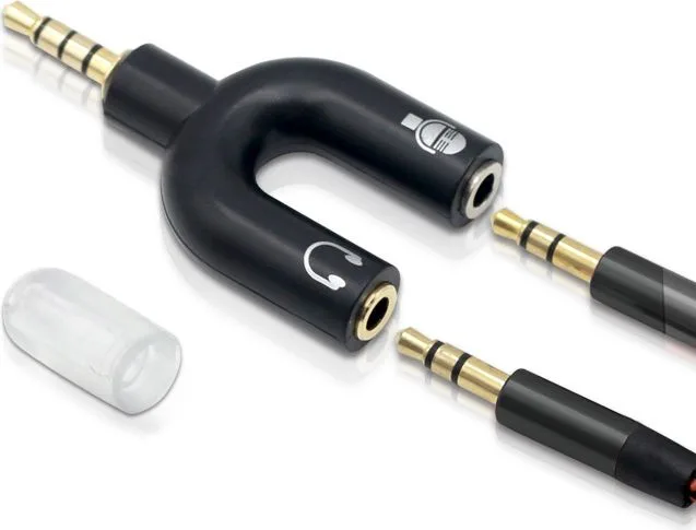 POWERTECH αντάπτορας 3.5mm σε 2x 3.5mm CAB-J043, μαύρο — εικόνα 2
