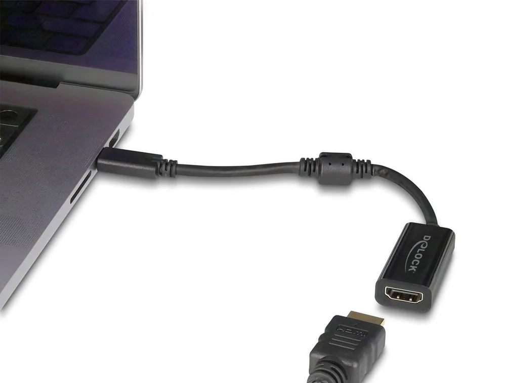 DELOCK αντάπτορας USB-C σε HDMI 61085, 8K/60Hz, μαύρος — εικόνα 2