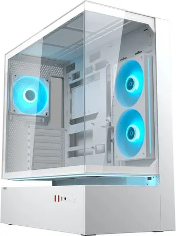Cougar Midi Tower Case, CFV235, ARGB, Glass, White