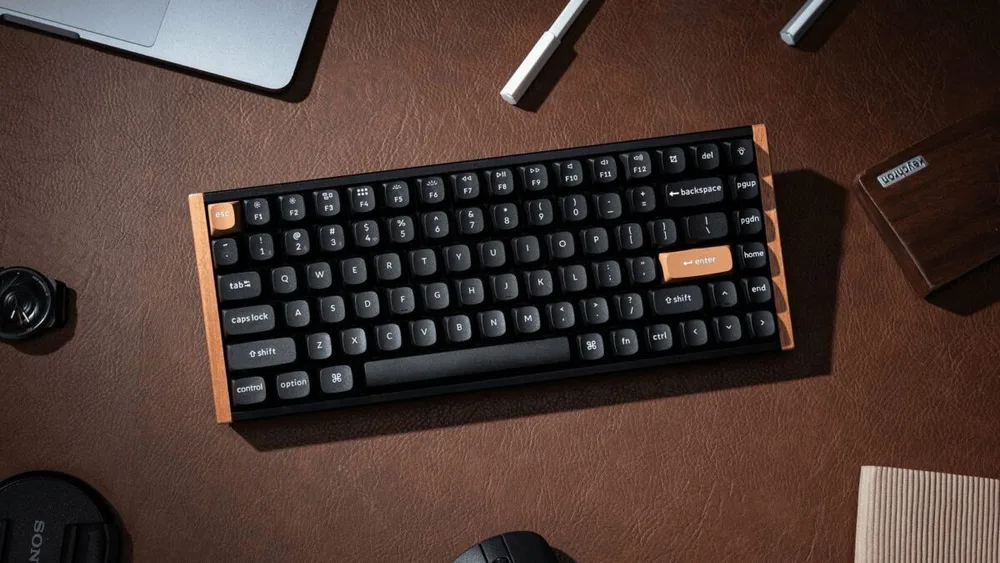 Keychron K2 HE (K2H-F1) Wireless Magnetic Hall Effect RGB Keyboard 75% US Lay. Special Wood Edition — εικόνα 2
