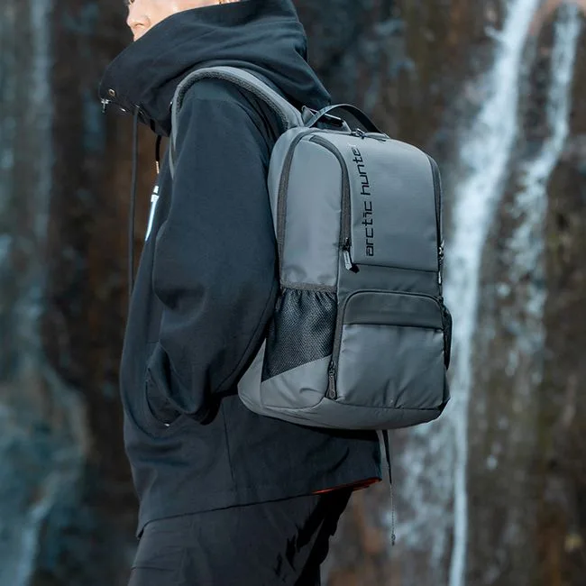 ARCTIC HUNTER τσάντα πλάτης B00532 με θήκη laptop 15.6", USB, 28L, γκρι — εικόνα 6