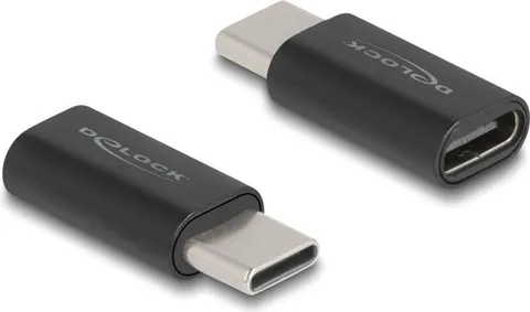 DELOCK αντάπτορας USB-C 60034, αρσενικό σε θηλυκό, 10Gbps, μαύρος