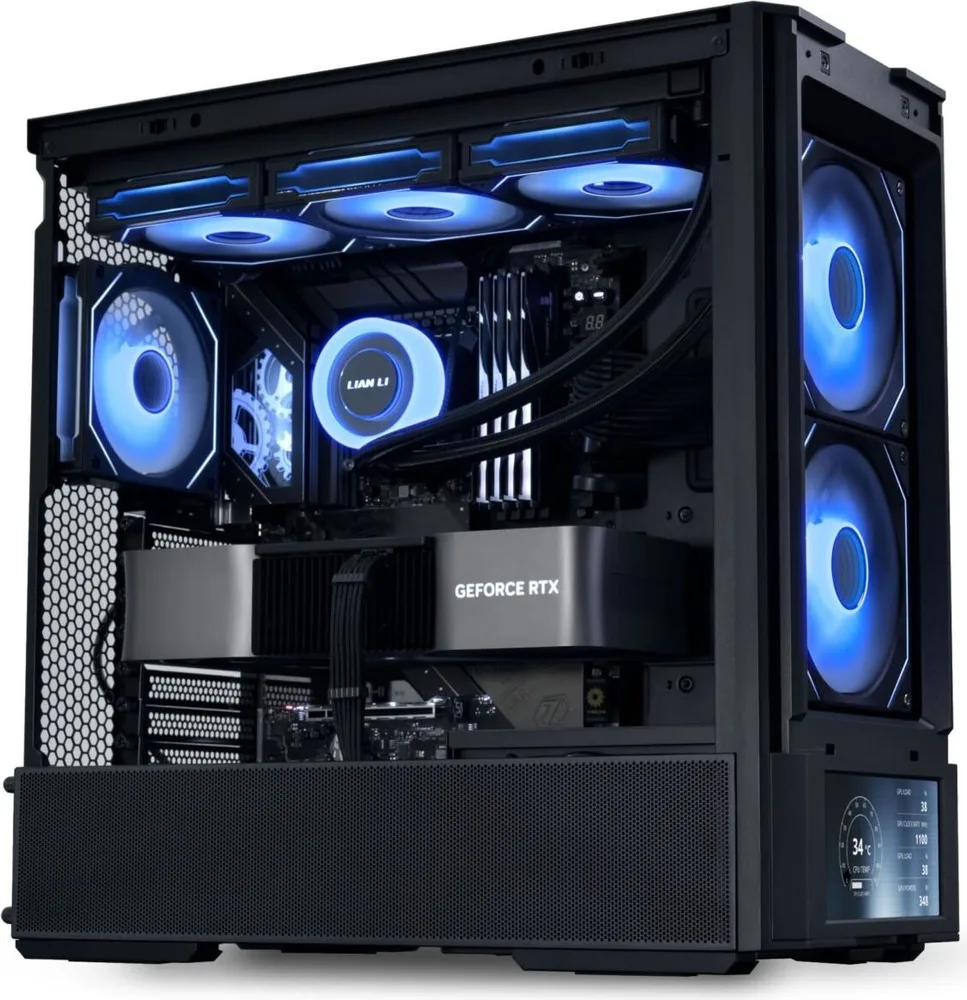 LIAN LI Lancool 207 Digital Black - 6" LCD Screen - ATX PC Case (4 Fans) 2 x 140mm & 2 x 120mm PWM — εικόνα 7