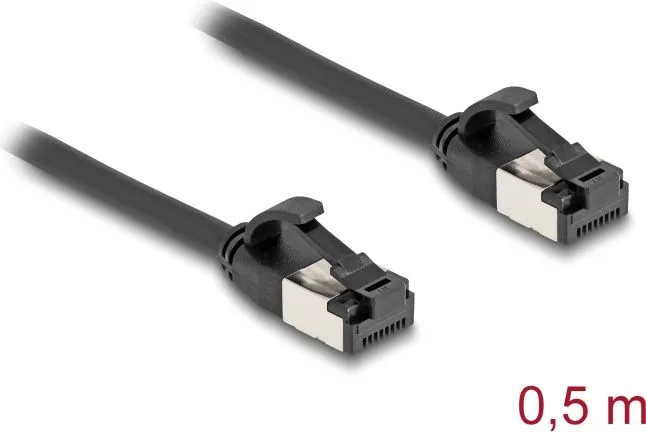 DELOCK καλώδιο δικτύου 80182, CAT 8.1 U/FTP, 40Gbps, εύκαμπτο, 0.50m, μαύρο — εικόνα 2