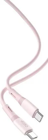XO NB-Q226B καλώδιο φόρτισης Silicone Type-C ΣΕ Type-C, 60W, ροζ