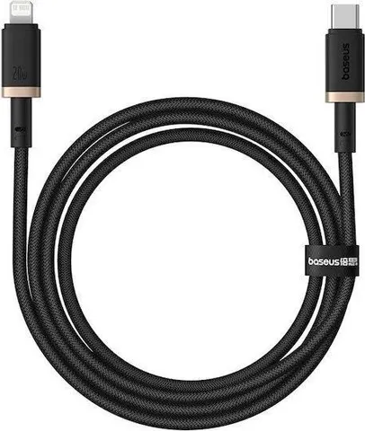 BASEUS Dura Series, καλώδιο ΓΡΗΓΟΡΗΣ φόρτισης, Type-C ΣΕ Lightning, 1m, Χρυσο-Μαυρο
