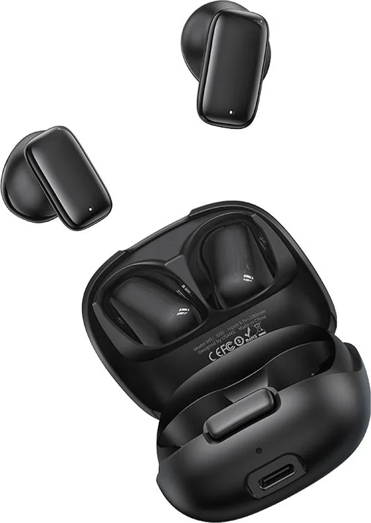 USAMS earphones με θήκη φόρτισης ID25, TWS, Φ13mm, 30/230mAh, μαύρα — εικόνα 4