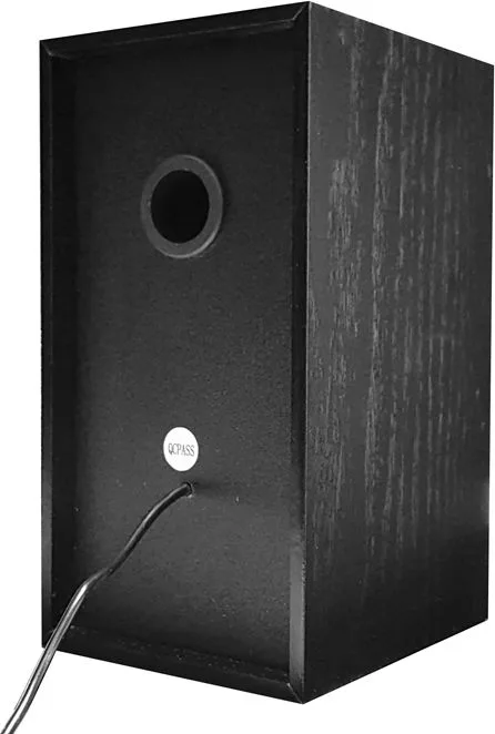 POWERTECH ηχεία Premium sound PT-845 από ξύλο, 2x 3W, 3.5mm, μαύρα — εικόνα 2