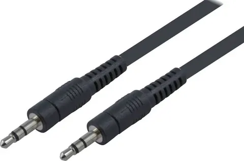 POWERTECH καλώδιο stereo 3.5mm CAB-J007, AUX, nickel plated, 3m, μαύρο