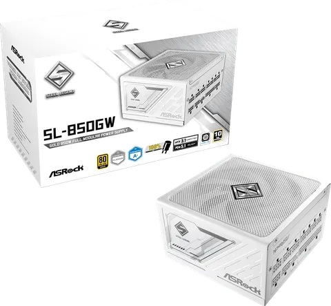 ASROCK Steel Legend SL-850GW 850W Λευκό Τροφοδοτικό Υπολογιστή Full Modular 80 Plus Gold