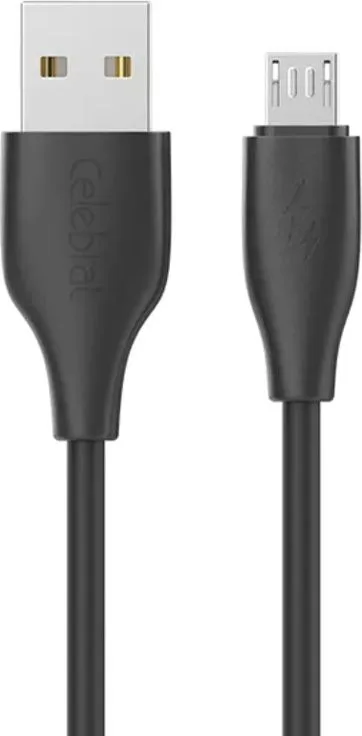 CELEBRAT καλώδιο micro USB σε USB CB-31, 3A, 480Mbps, 1m, μαύρο — εικόνα 3