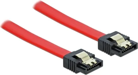 DELOCK καλώδιο SATA 82678, 6Gb/s, 70cm, κόκκινο