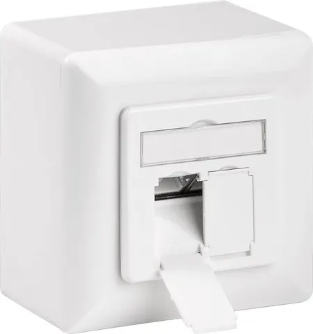 GOOBAY επιτοίχια πρίζα CAT 6 68244, 2x RJ45, 80x80mm, λευκή