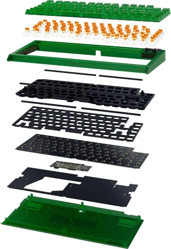 Razer BLACKWIDOW V4 75% Phantom Ed. - Mechanical - RGB - Hot-Swappable - Orange Tactile Switches — εικόνα 5