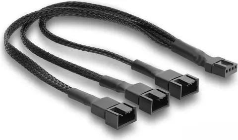 DELOCK καλώδιο 1x 4pin PWM σε 1x 4pin PWM + 2x 3pin 91366 για ανεμιστήρες, 25cm, μαύρο