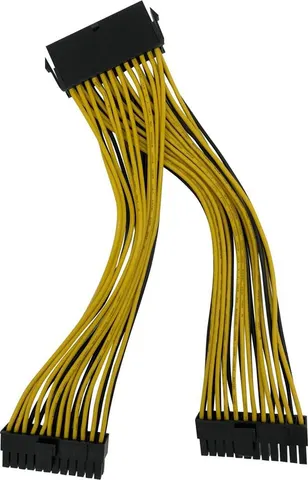 POWERTECH καλώδιο μητρικής 24pin σε 2x 24pin CAB-W042, 0.20m