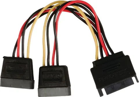 POWERTECH καλώδιο SATA 15pin male σε 2x 15pin female CAB-W012