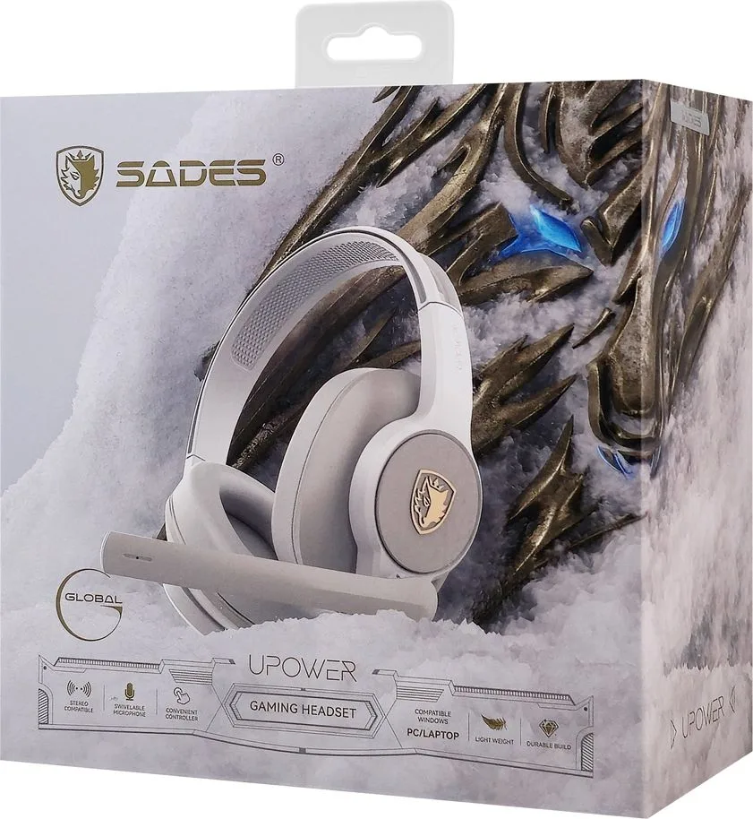 SADES gaming headset UPOWER, 3.5mm σύνδεση, 40mm, γκρι — εικόνα 7