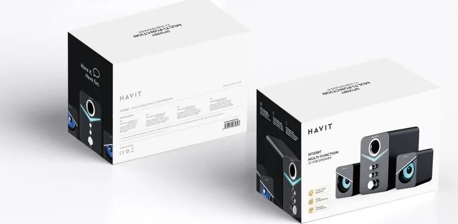 HAVIT ηχεία SF123BT 2.1 με LED, Bluetooth — εικόνα 4