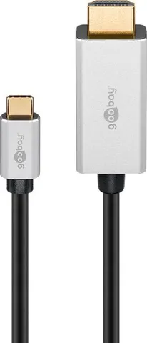 GOOBAY καλώδιο USB-C σε HDMI 60174, HDR, 8K, 4K/120Hz, 2m, μαύρο