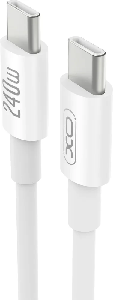 XO NB-Q298, καλώδιο φόρτισης, 240W, Type-C ΣΕ Type-C, λευκό — εικόνα 3