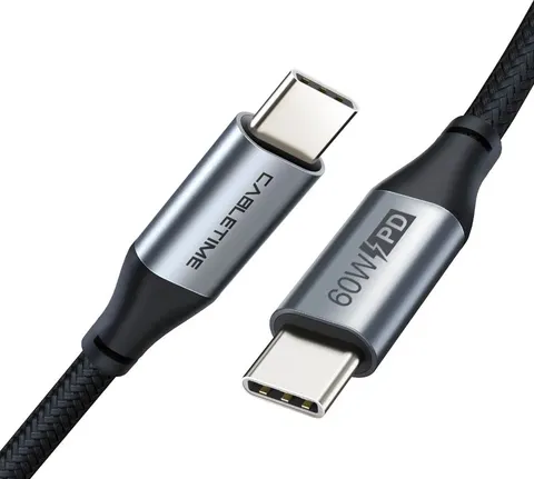 CABLETIME καλώδιο USB-C CMCM60W, 60W PD, 480Mbps, 1m, μαύρο