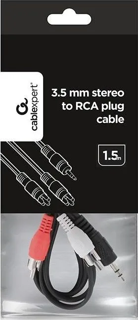 CABLEXPERT καλώδιο ήχου 3.5mm Stereo TO RCA Plug Cable 1.5m — εικόνα 3