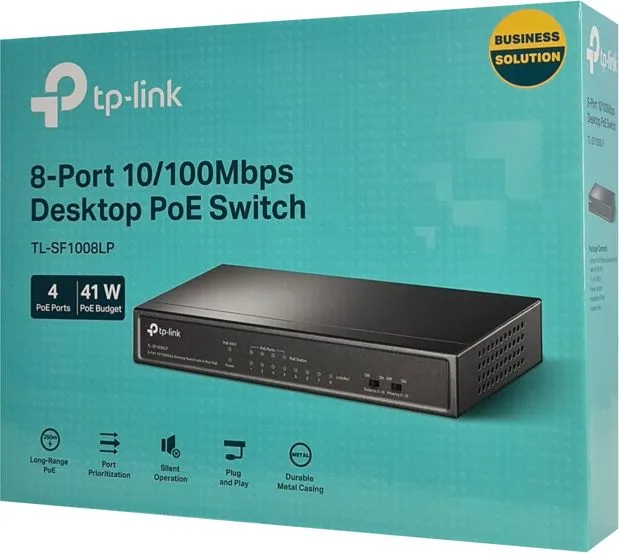 TP-LINK desktop switch TL-SF1008LP, 8-Port 10/100Mbps, 4x PoE, Ver. 2.0 — εικόνα 7