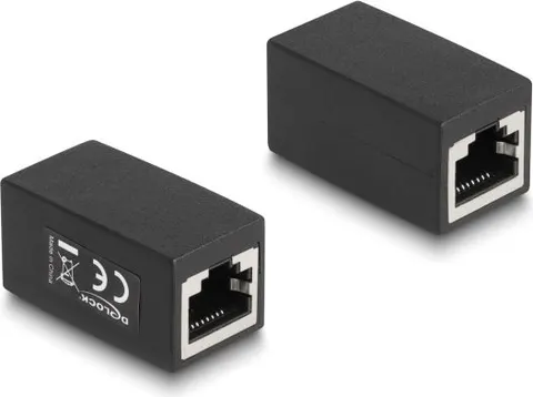 DELOCK σύνδεσμος RJ45 88003, θηλυκό σε θηλυκό, Cat.6, μαύρος