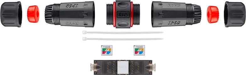 GOOBAY σύνδεσμος καλωδίων CAT 6 44415, UTP, αδιάβροχος, toolfree — εικόνα 2