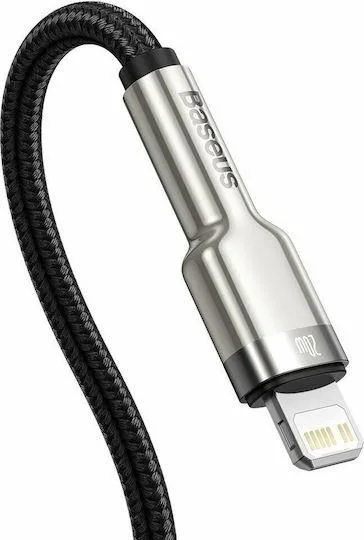 BASEUS Cafule, καλώδιο φόρτισης, Type-C ΣΕ Lightning, 2m, 20W, μαύρο — εικόνα 2