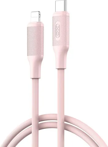 XO NB265A καλώδιο φόρτισης 27W Minimalist Series Type-C ΣΕ Lightning, 1m, ροζ