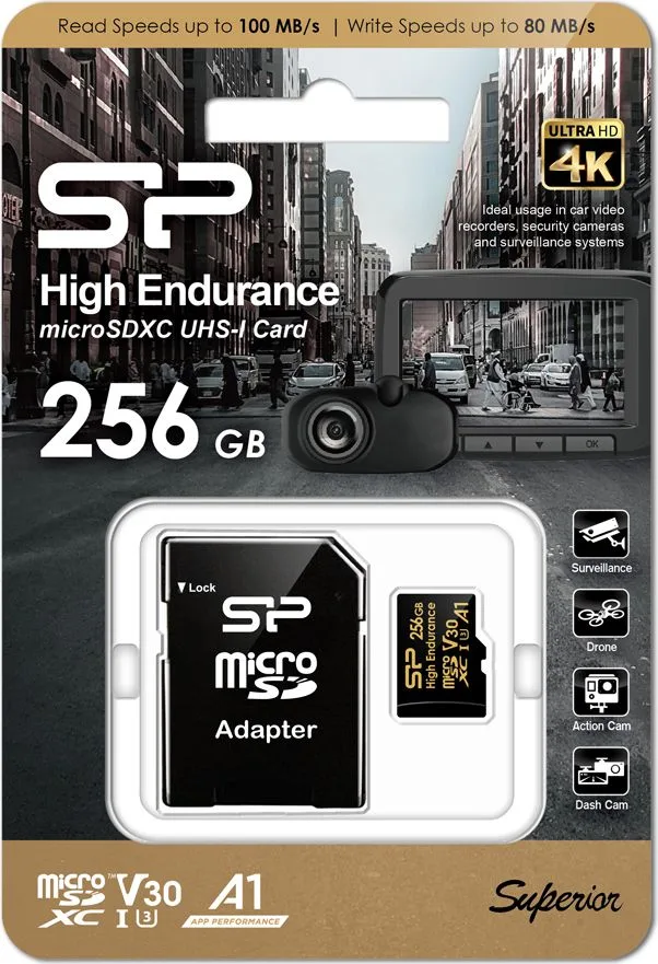 SILICON POWER κάρτα μνήμης microSDHC High Endurance, 256GB, Class 10 UHS-I U3 A1 V30 — εικόνα 6