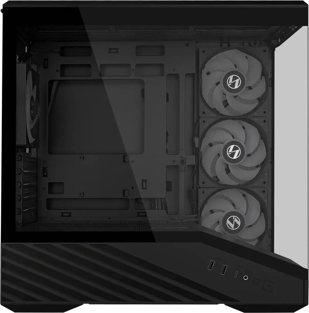 LIAN LI Vector V100 Mini Black - 4 x 120mm ARGB - Mini/Micro ATX - LED RGB Strip - Tempered Glass — εικόνα 4
