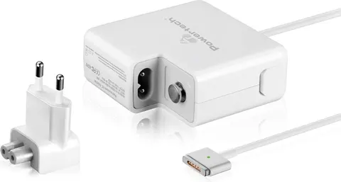 POWERTECH φορτιστής laptop PT-836 για Apple Macbooks, 45W, λευκός