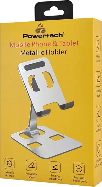 POWERTECH μεταλλική βάση smartphone/tablet PT-1159, 10", foldable, ασημί — εικόνα 5