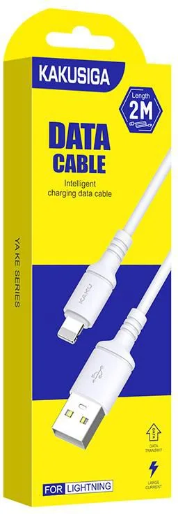 KAKUSIGA καλώδιο Lightning σε USB KSC-421, 2.8A, 480Mbps, 2m, λευκό — εικόνα 4