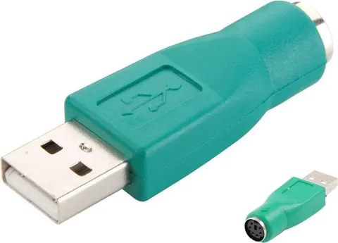 POWERTECH αντάπτορας USB 2.0 αρσενικό σε PS2 θηλυκό CAB-U020, πράσινος