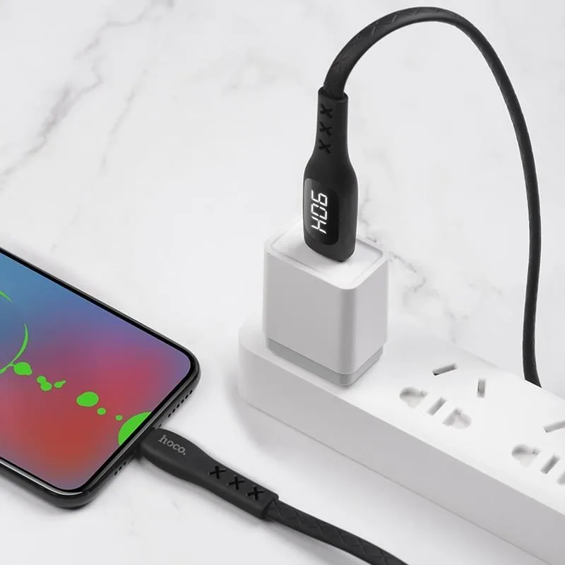 HOCO S6 Sentinel καλώδιο φόρτισης με οθόνη Micro USB — εικόνα 3