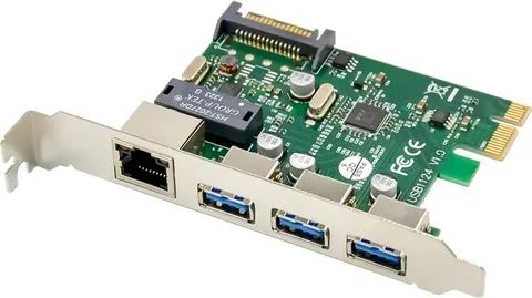 POWERTECH κάρτα επέκτασης PCIe σε USB 3.0 & GbE LAN ST642, VL805&RTL8153