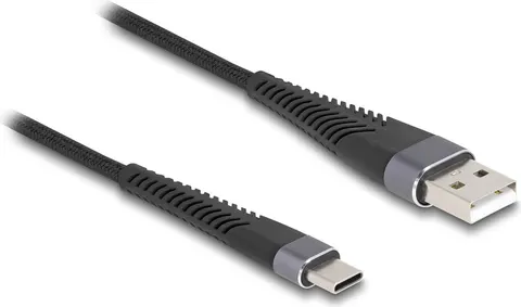 DELOCK καλώδιο USB σε USB-C 81123, 60W, 480Mbps, 3m, μαύρο