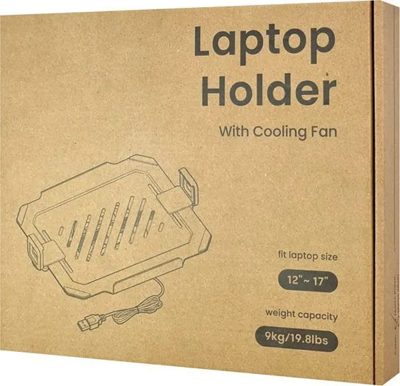 BRATECK βάση & ψύξη laptop NBH-8GL για βάση VESA, RGB, έως 17", μαύρη — εικόνα 7