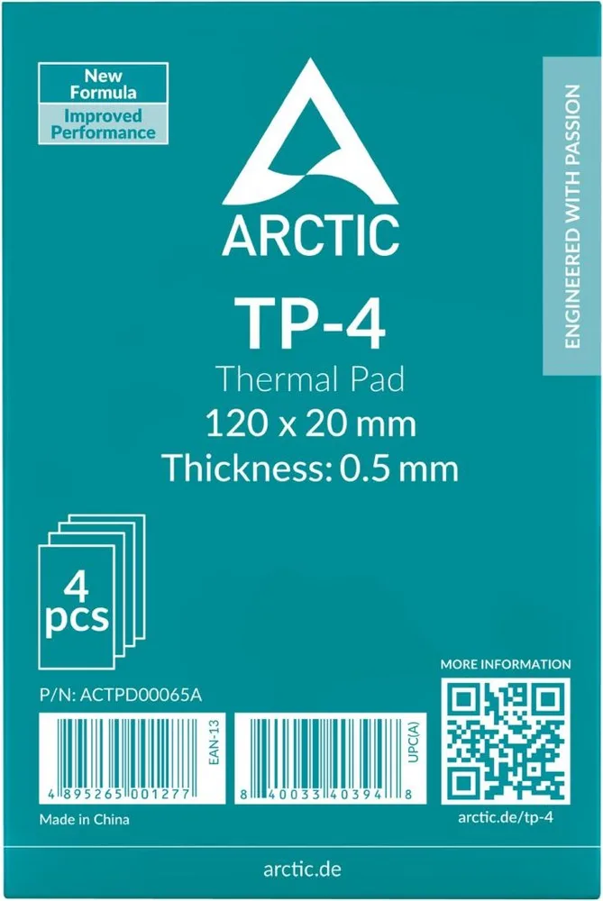 Arctic TP-4 120x20mm, 0.5mm - 4 Pack Premium Performance Thermal Pad — εικόνα 3